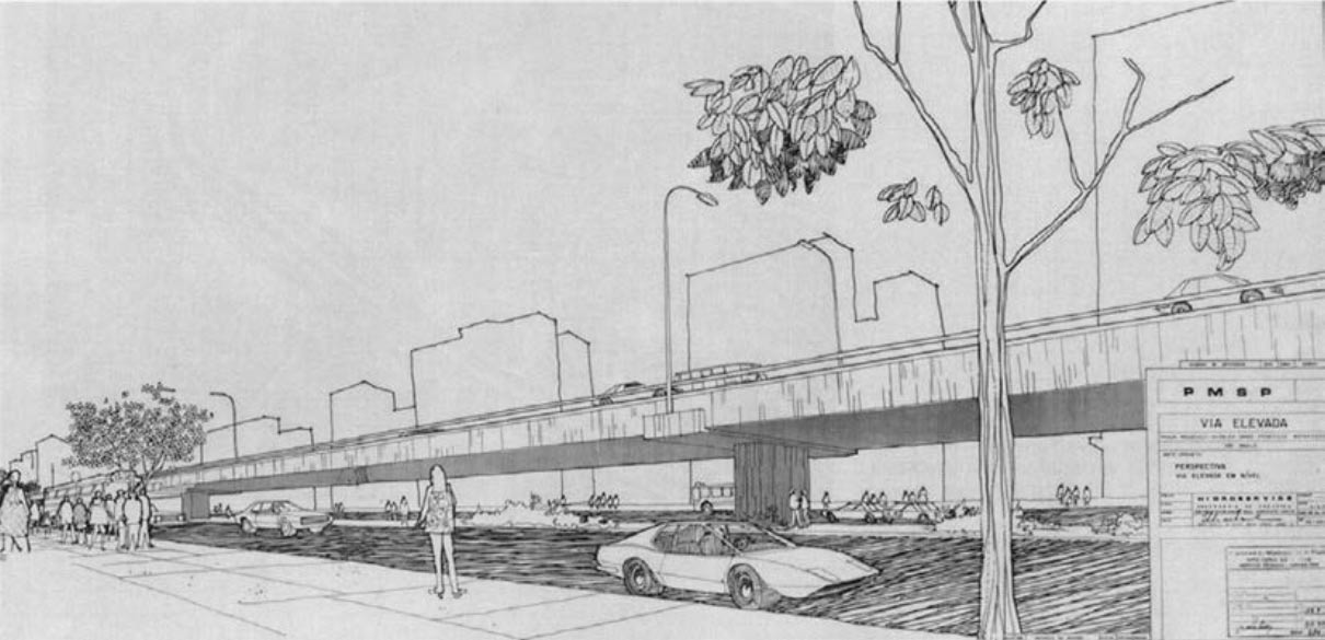 Perspectiva do projeto original, 1969